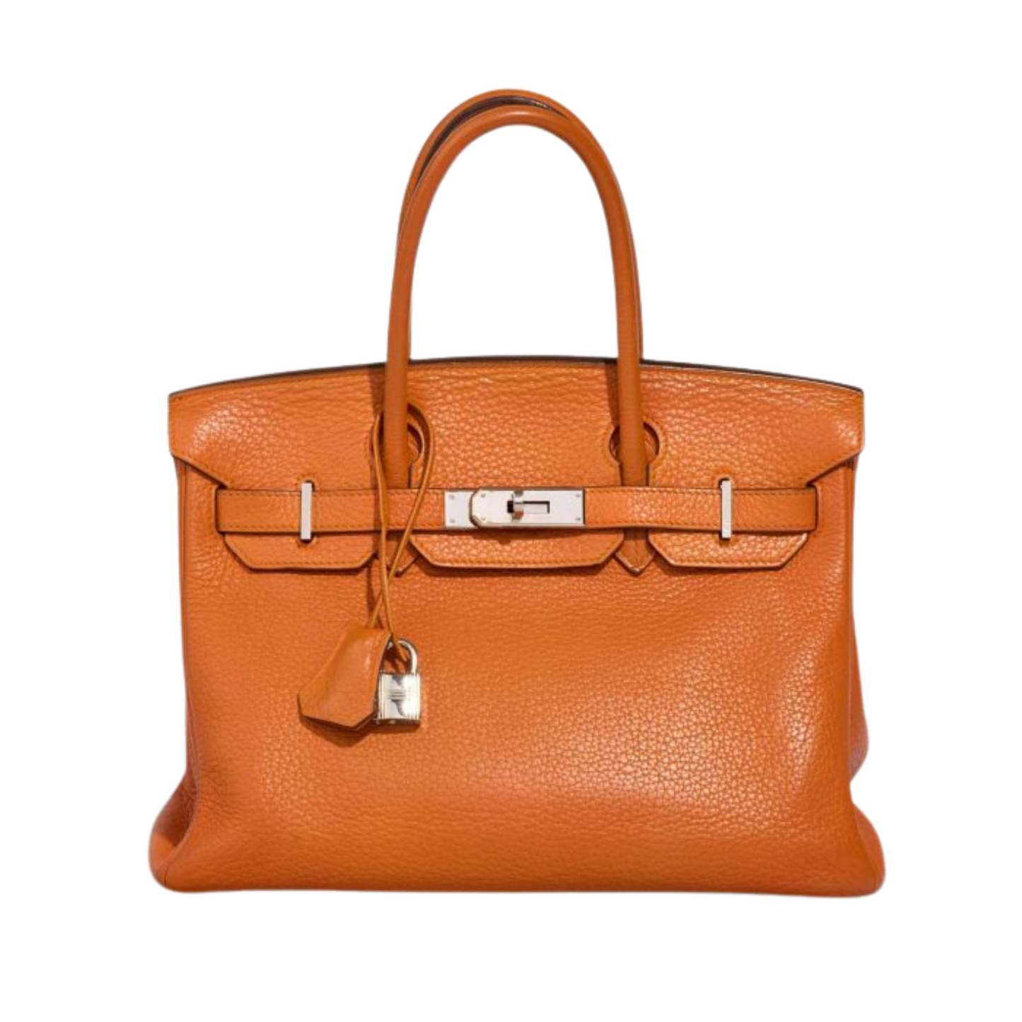 Hermes Birkin 30 Orange Clemence Leather