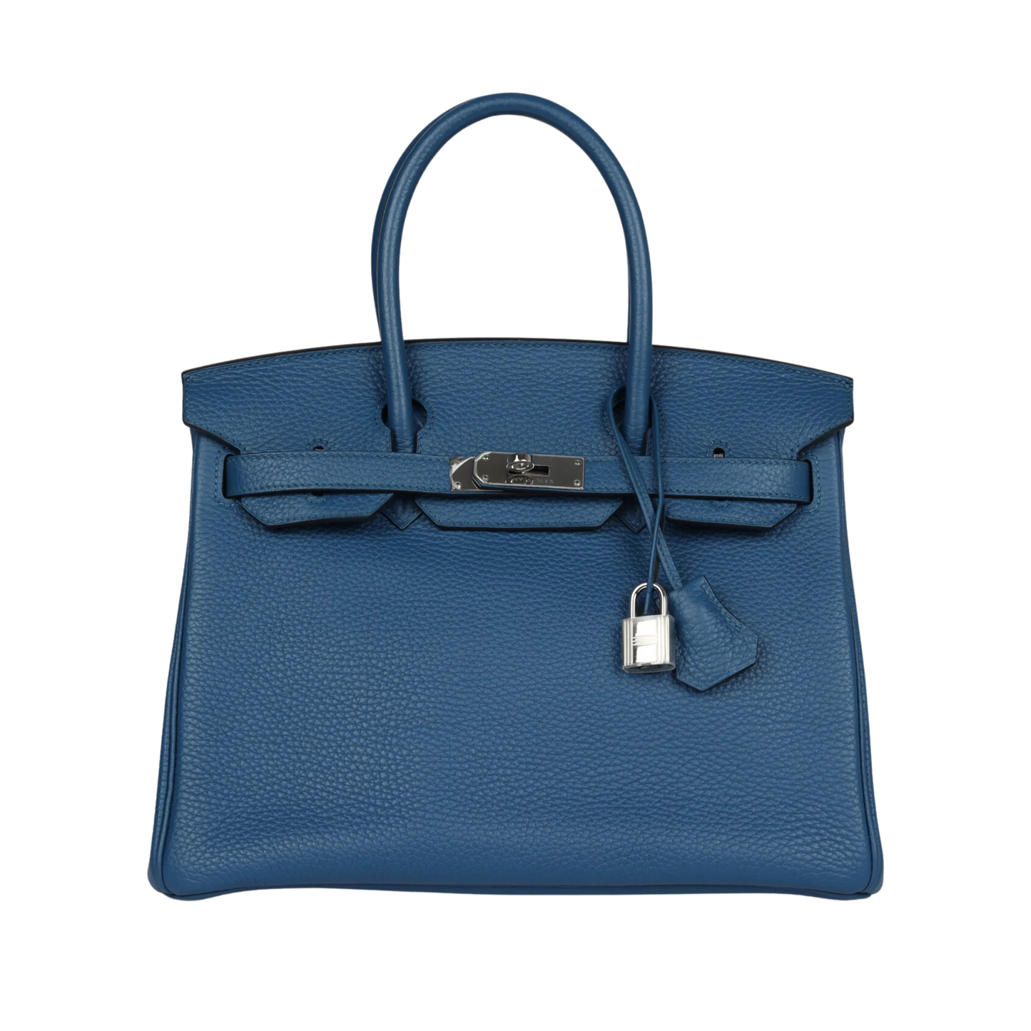 Hermes Birkin 30 Bleu Thalassa Clemence Leather