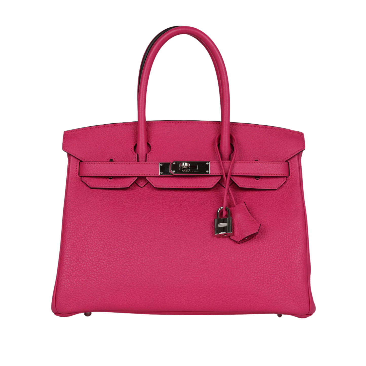 Hermes Birkin 30 Rose Shocking Clemence Leather