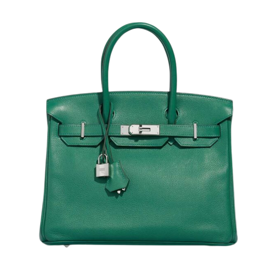 Hermes Birkin 30 Vert Vertigo Clemence Leather