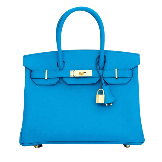 Hermes Birkin 30 Bleu Frida Epsom Leather