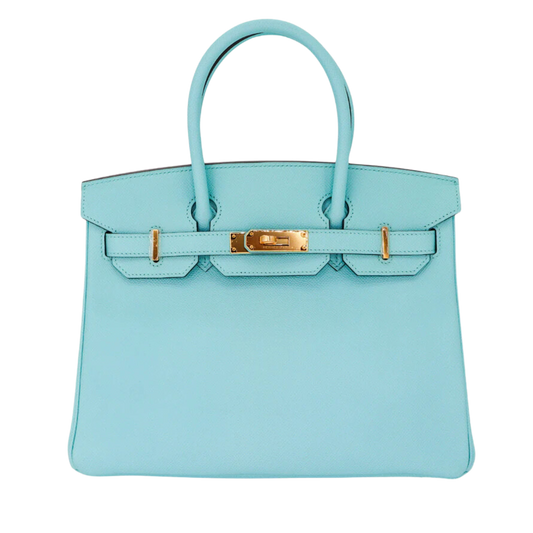 Hermes Birkin 30 Bleu Atoll Epsom Leather