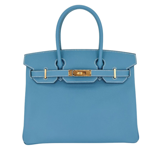 Hermes Birkin 30 Bleu Jean Epsom Leather