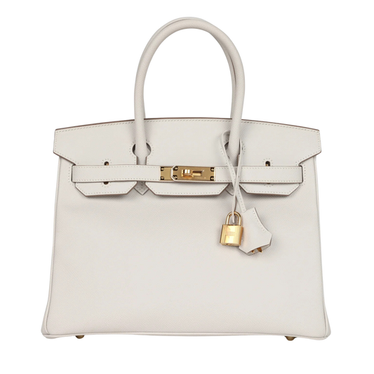 Hermes Birkin 30 Gris Pale Epsom Leather