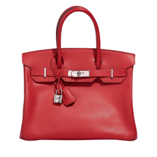 Hermes Birkin 30 Rouge Vif Epsom Leather