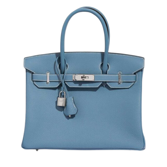 Hermes Birkin 30 Bleu Jean Togo Leather