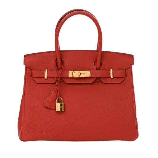 Hermes Birkin 30 Rouge Casaque Togo Leather