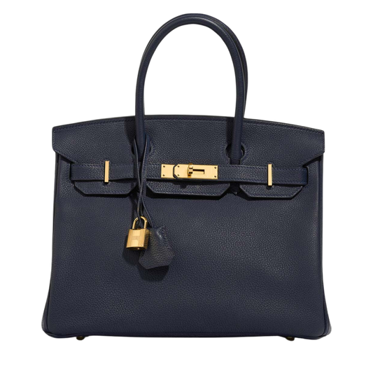 Hermes Birkin 30 Bleu Nuit Togo Leather