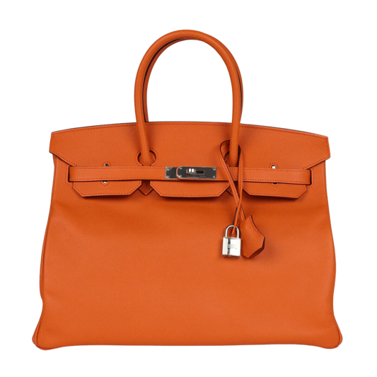Hermes Birkin 35 Orange Epsom Leather