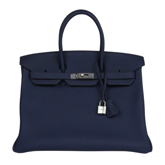 Hermes Birkin 35 Bleu Saphir Togo Leather
