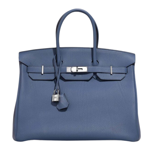 Hermes Birkin 35 Blue Brighton Togo Leather