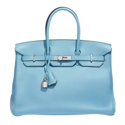 Hermes Birkin 35 Blue Atoll Togo Leather
