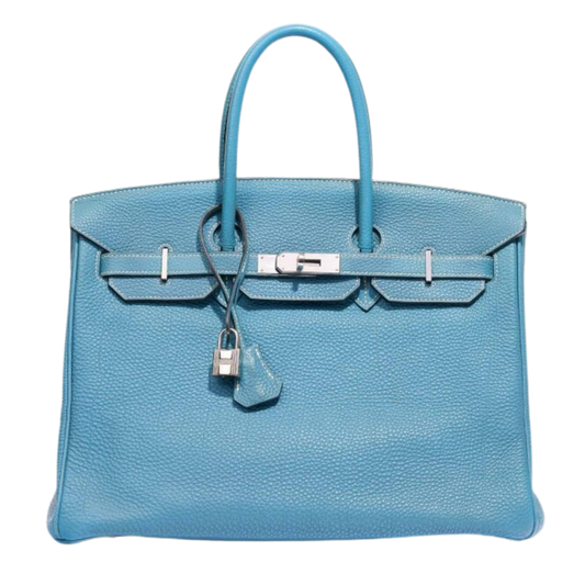 Hermes Birkin 35 Bleu Tourquoise Togo Leather