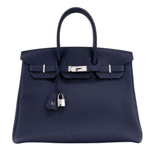 Hermes Birkin 35 Blue Nuit Togo Leather