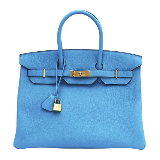 Hermes Birkin 35 Bleu du Nord Togo Leather