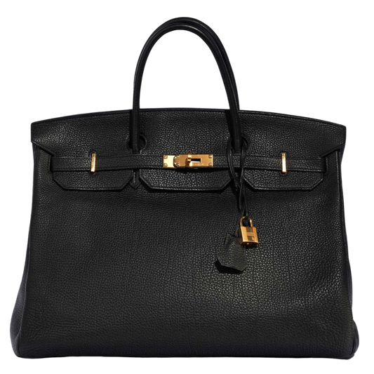 Hermes Birkin 40 Noir Togo Leather