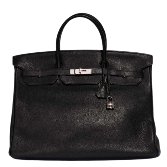 Hermes Birkin 40 Noir Clemence Leather