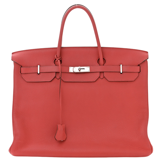 Hermes Birkin 40 Rouge Venetian Clemence Leather