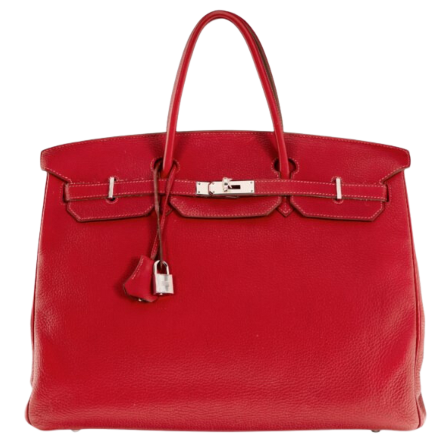 Hermes Birkin 40 Rouge Garance Clemence Leather