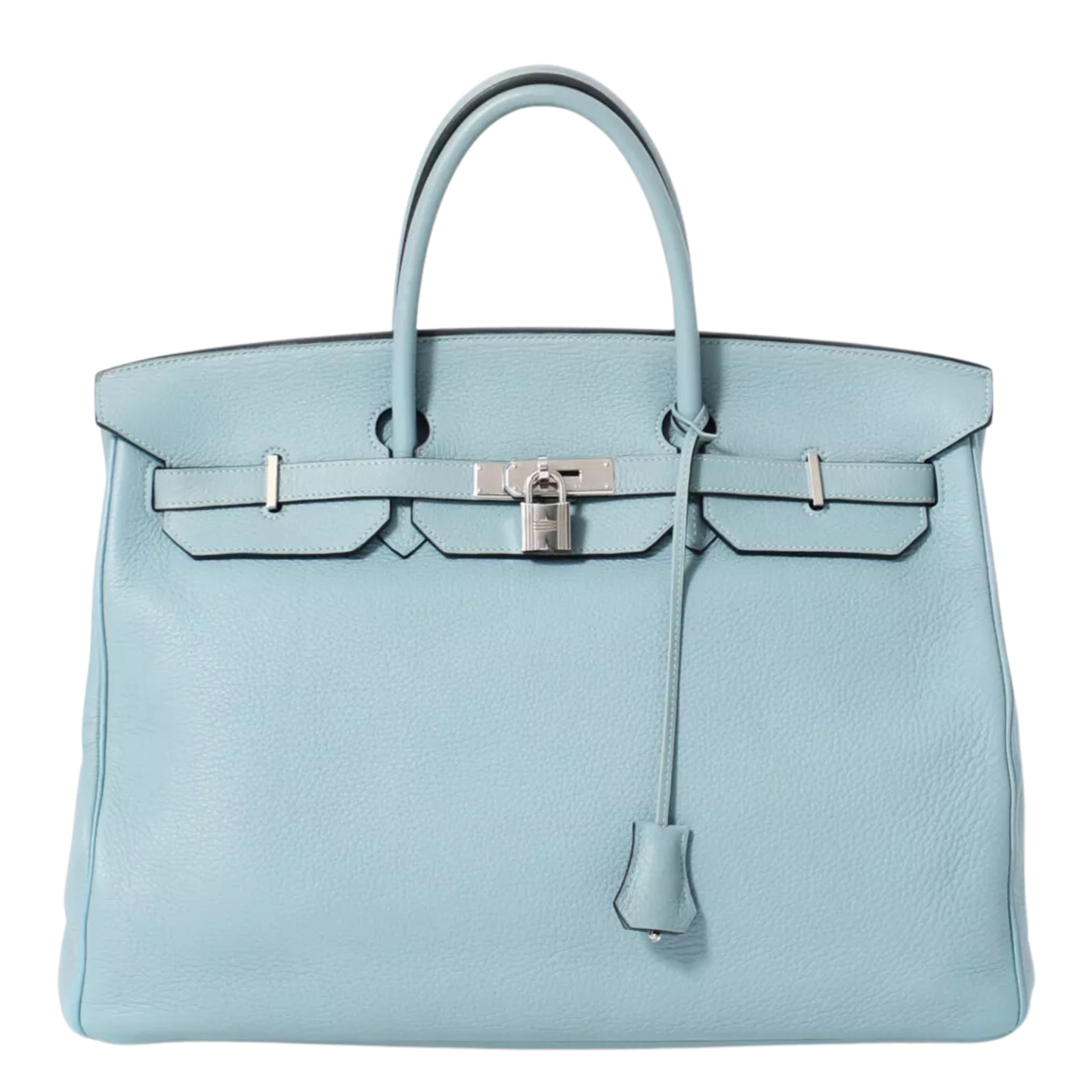 Hermes Birkin 40 Bleu Ciel Clemence Leather