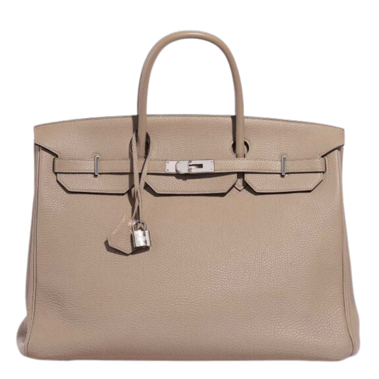 Hermes Birkin 40 Gris Tourterelle Clemence Leather