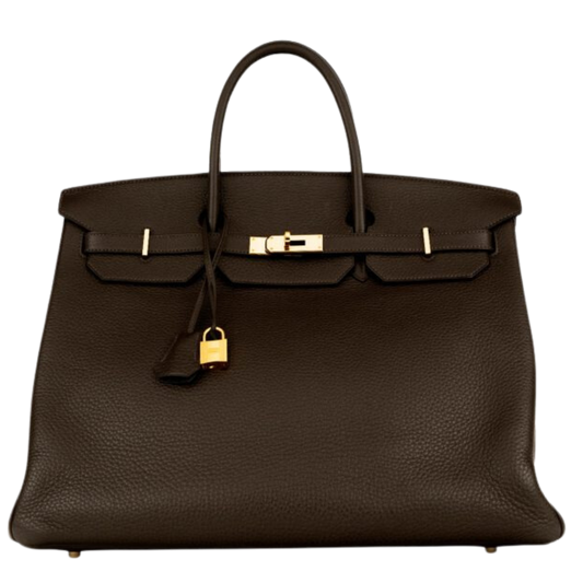 Hermes Birkin 40 Vert Bronze Clemence Leather