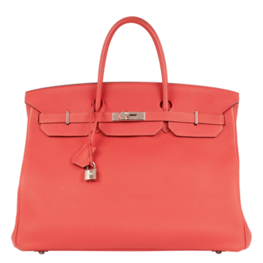 Hermes Birkin 40 Rose Jaipur Clemence Leather