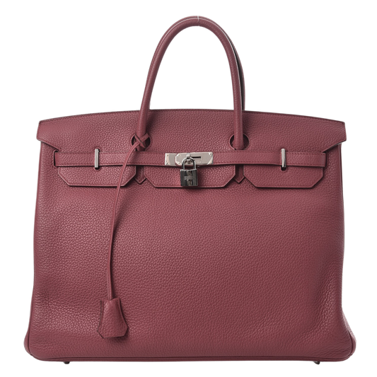 Hermes Birkin 40 Bois de Rose Clemence Leather