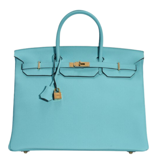 Hermes Birkin 40 Bleu Atoll Togo Leather