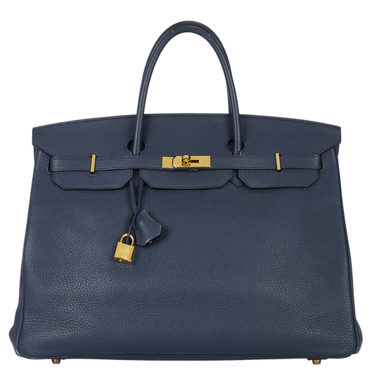 Hermes Birkin 40 Bleu de Galice Togo Leather