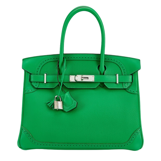 Hermes Birkin 30 Ghillies Bambou Togo & Swift Ghillies Leather