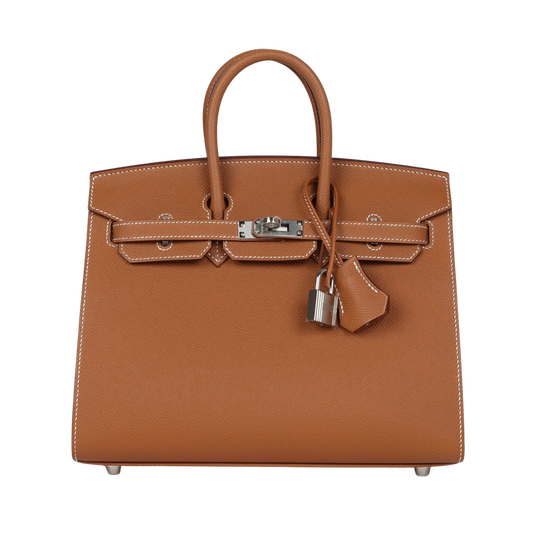 Hermes Birkin 25 Sellier Gold Epsom Leather