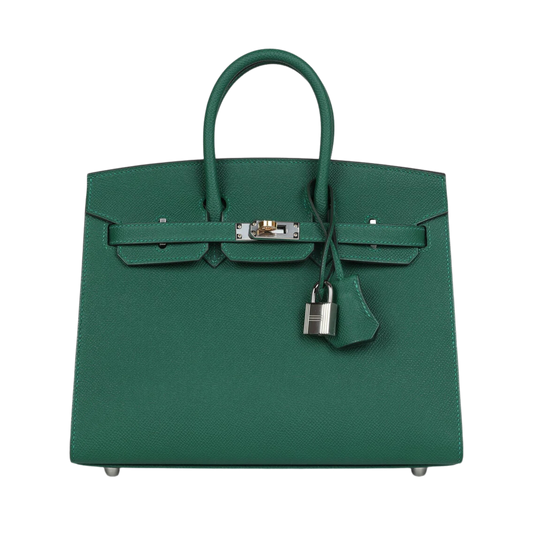 Hermes Birkin 25 Sellier Vert Moyen Epsom Leather