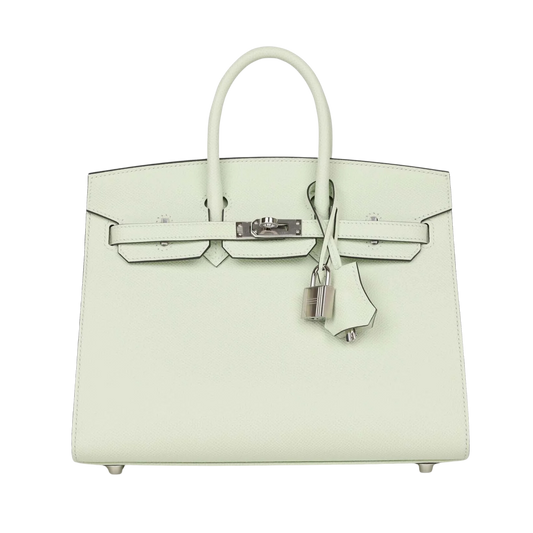 Hermes Birkin 25 Sellier Vert Fizz Epsom Leather