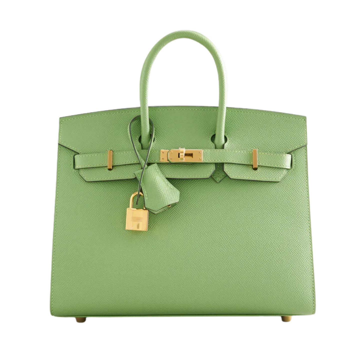 Hermes Birkin 25 Sellier Vert Criquet Epsom Leather