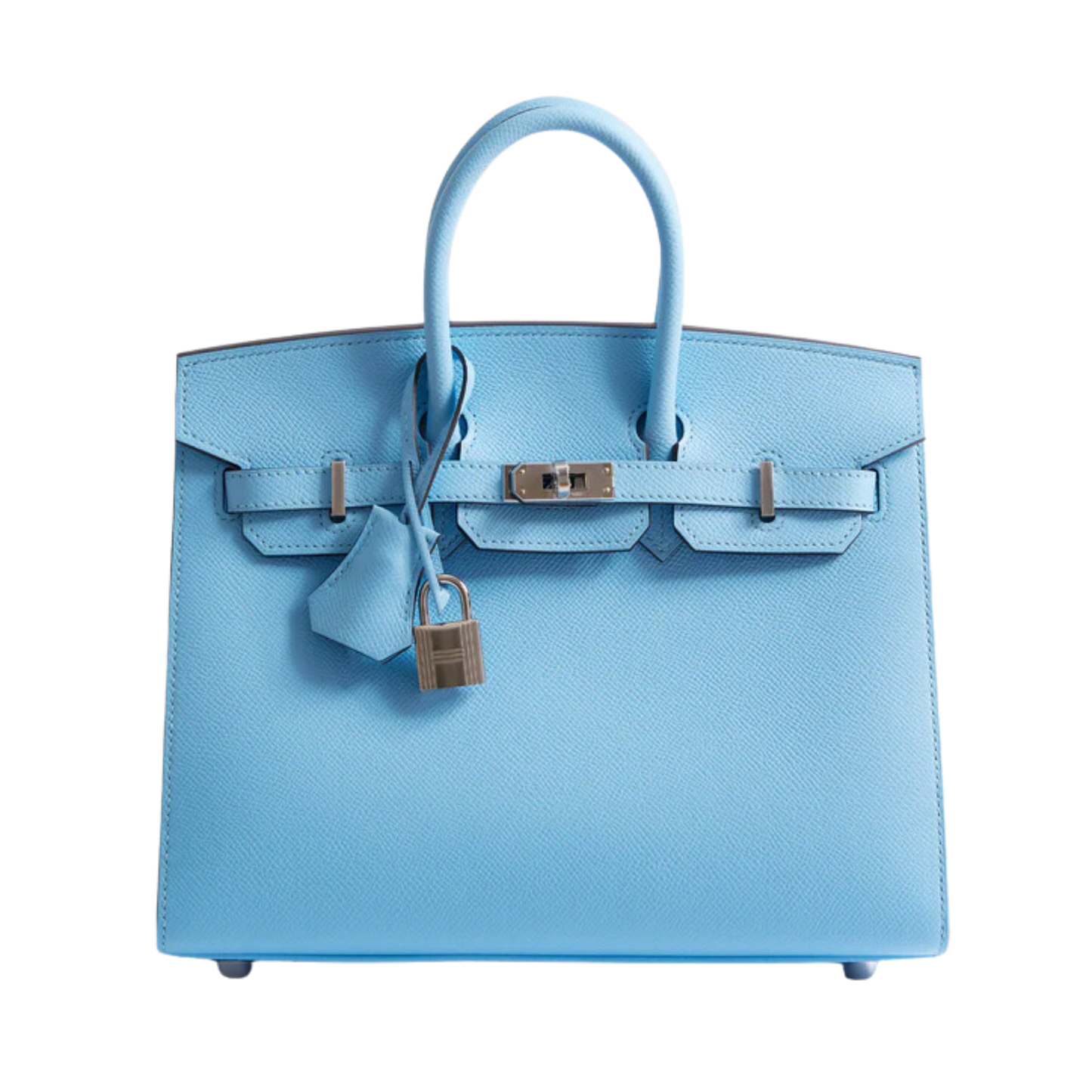 Hermes Birkin 25 Sellier Bleu Celeste Epsom Leather