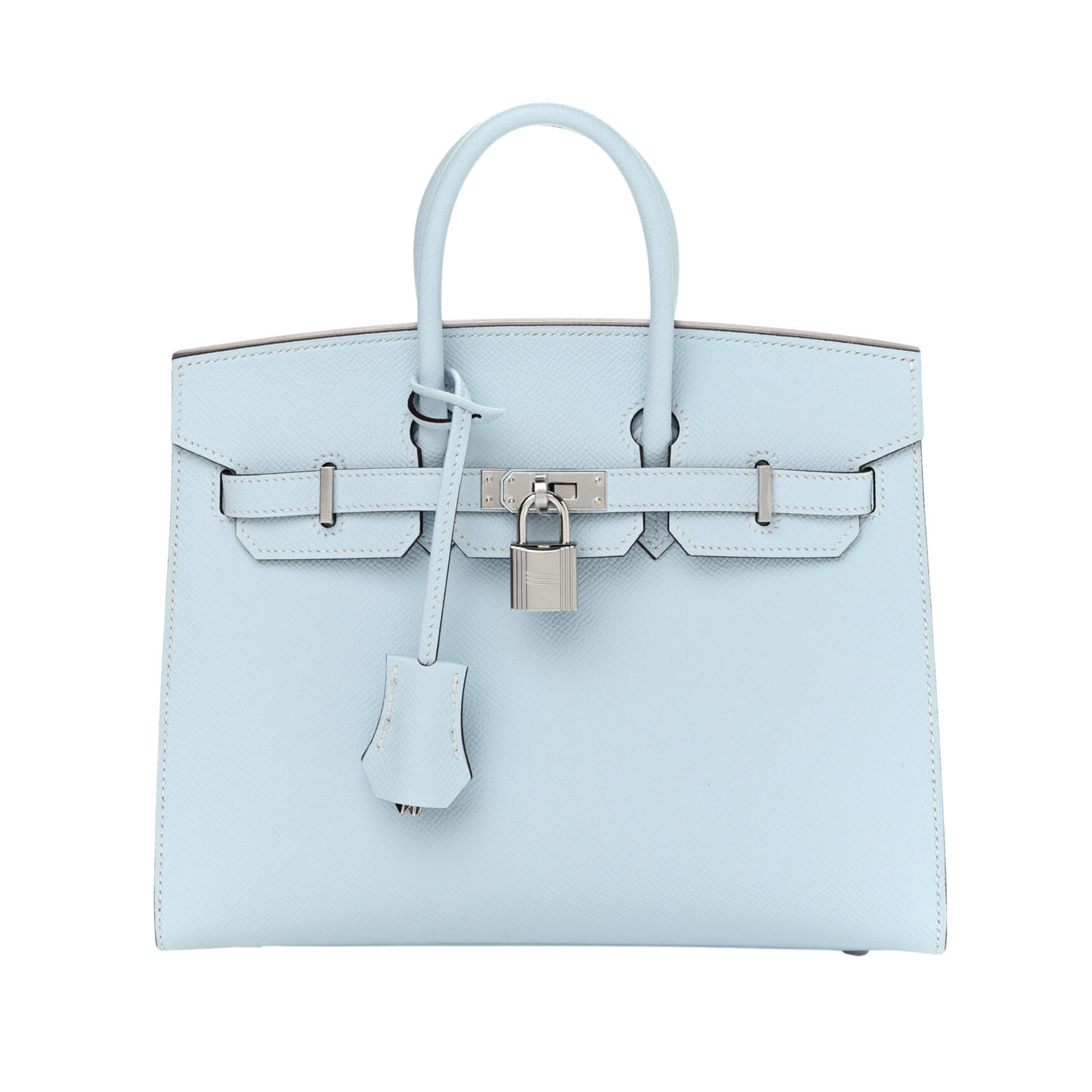 Hermes Birkin 25 Sellier Bleu Brume Epsom Leather