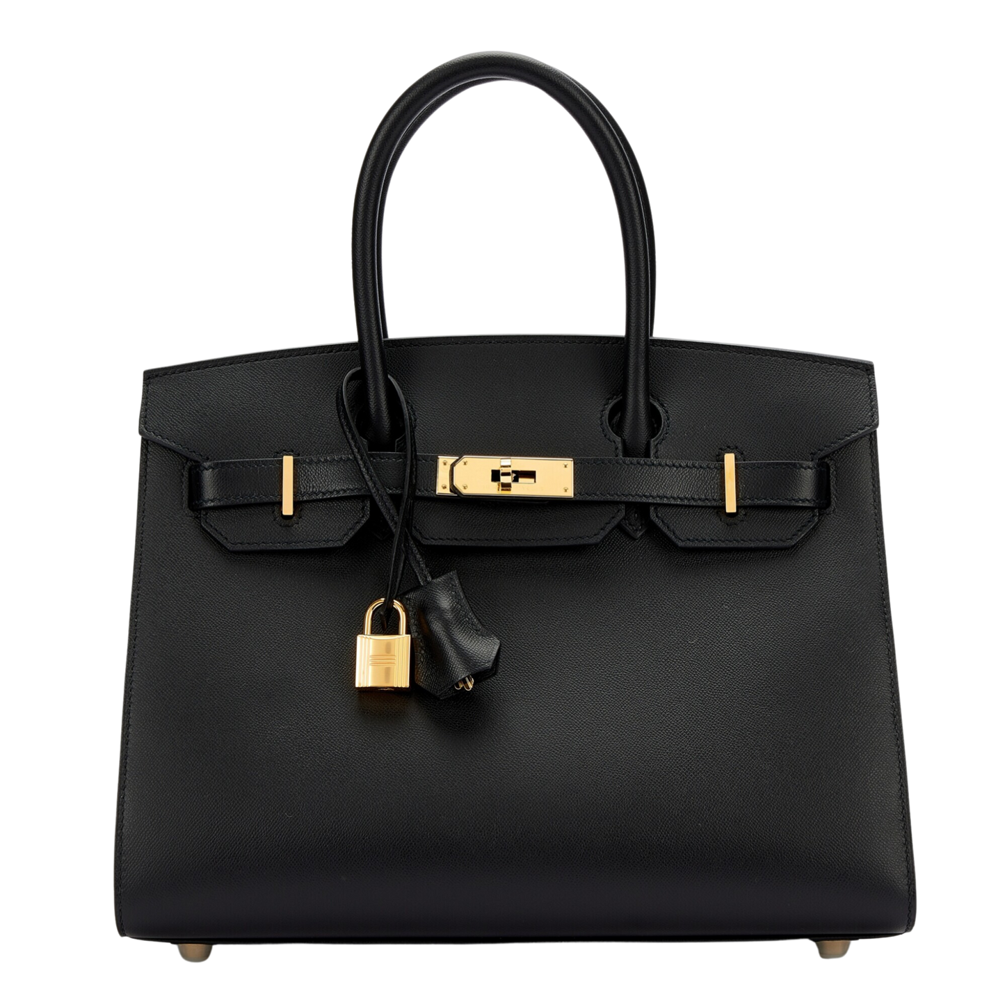 Hermes Birkin 30 Sellier Noir Madame Leather