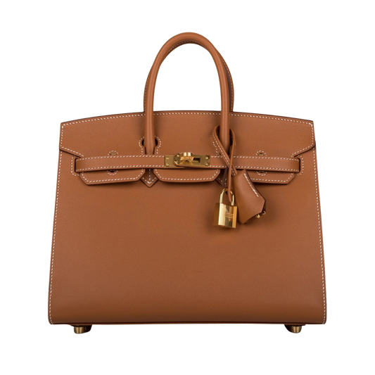 Hermes Birkin 25 Sellier Gold Madame Leather