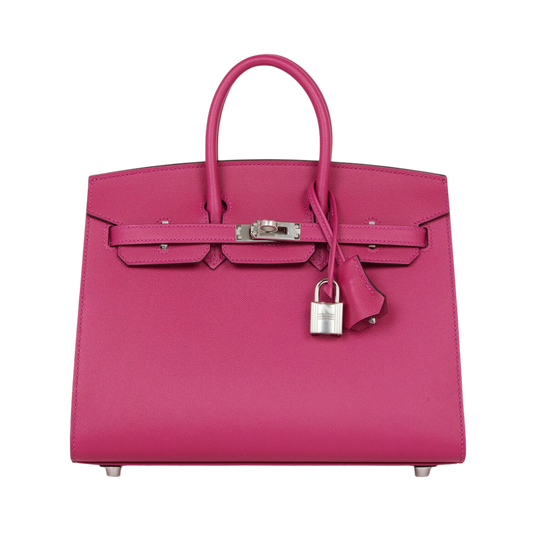 Hermes Birkin 25 Sellier Rose Pourpre Madame Leather