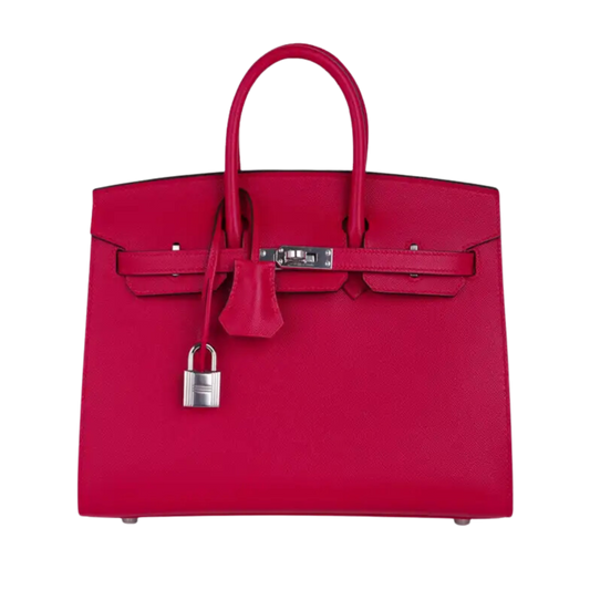 Hermes Birkin 25 Sellier Framboise Madame Leather