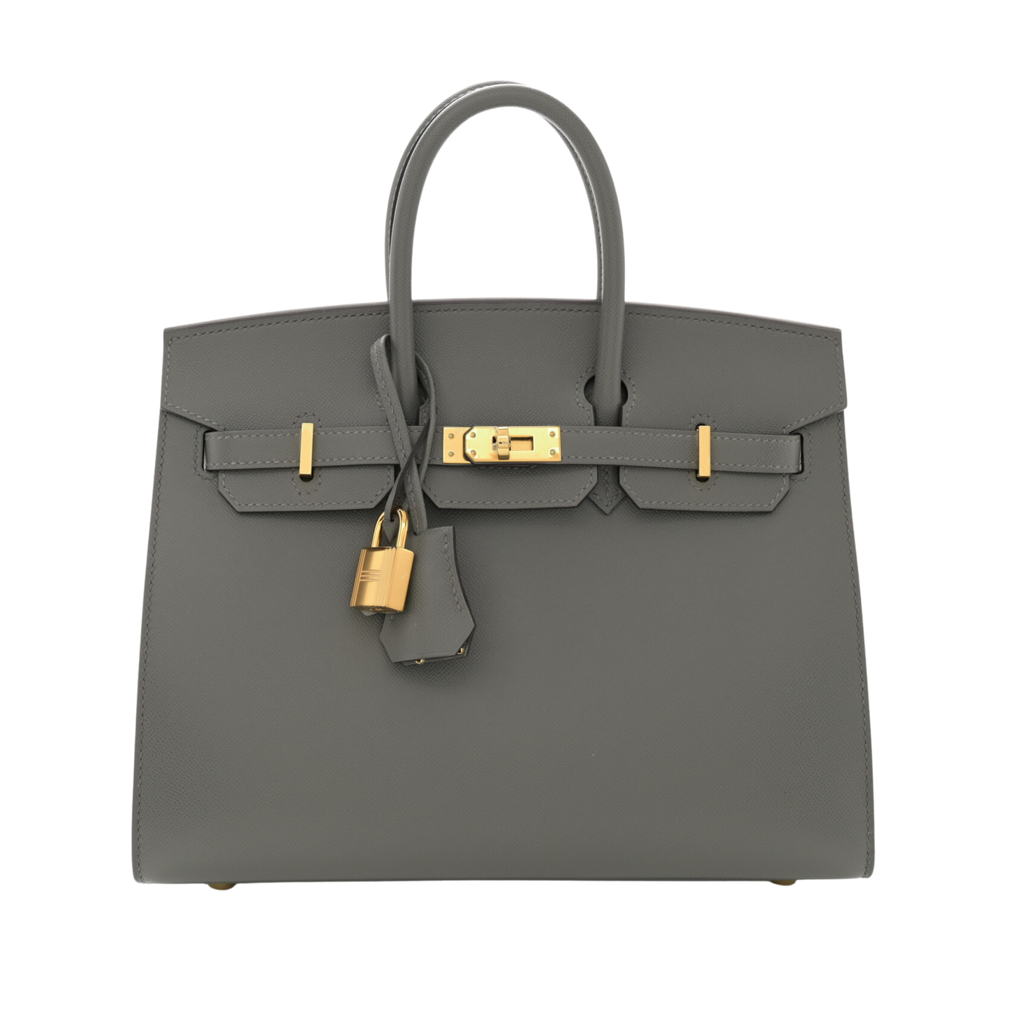 Hermes Birkin 25 Sellier Gris Meyer Madame Leather