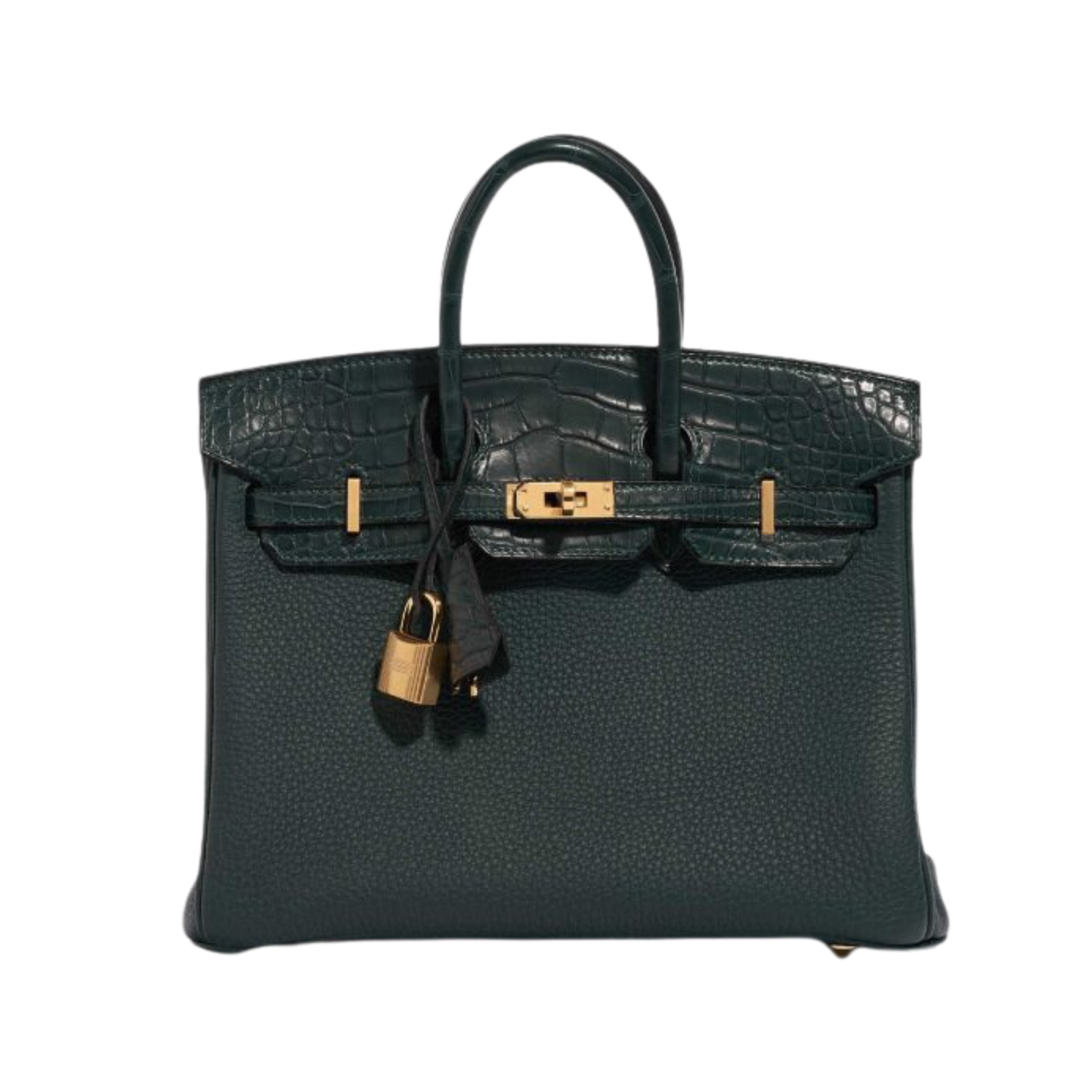 Hermes Birkin 25 Touch Vert Cypress Matte Alligator & Togo Leather