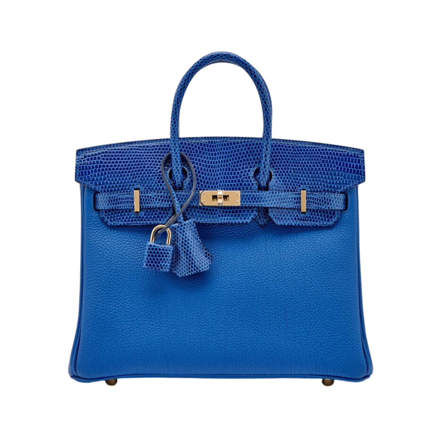Hermes Birkin 25 Touch Bleu France Niloticus Lizard & Togo Leather