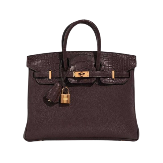 Hermes Birkin 25 Touch Ebene Matte Alligator & Togo Leather