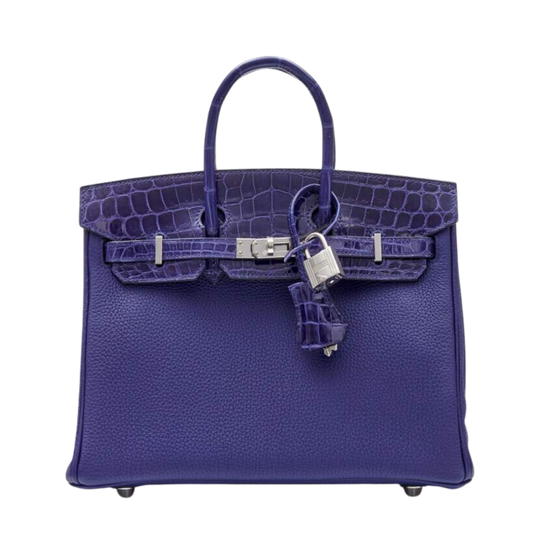 Hermes Birkin 30 Touch Bleu Encre Niloticus Crocodile & Togo Leather
