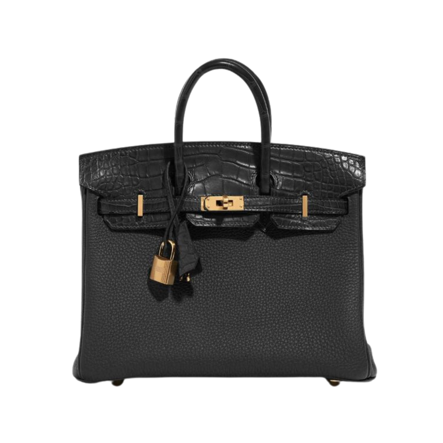 Hermes Birkin 25 Touch Noir Matte Alligator & Togo Leather