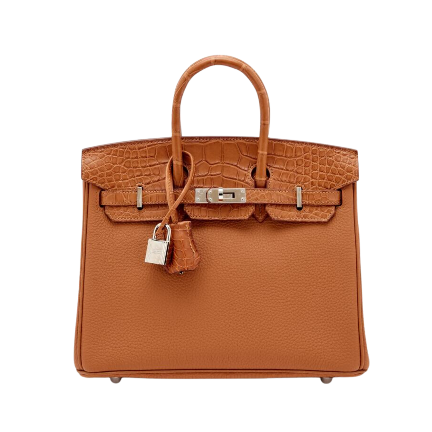 Hermes Birkin 25 Touch Gold Matte Alligator & Togo Leather
