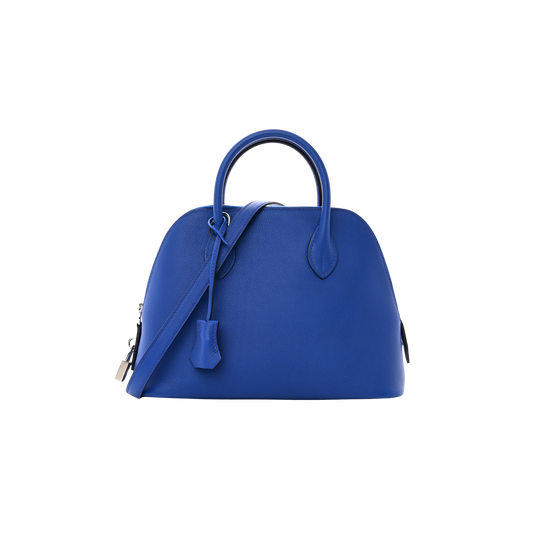 Hermes Bolide 25 Bleu France Evercolor Leather