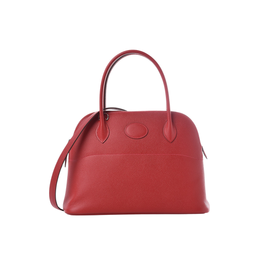 Hermes Bolide 27 Rouge Casaque Epsom Leather